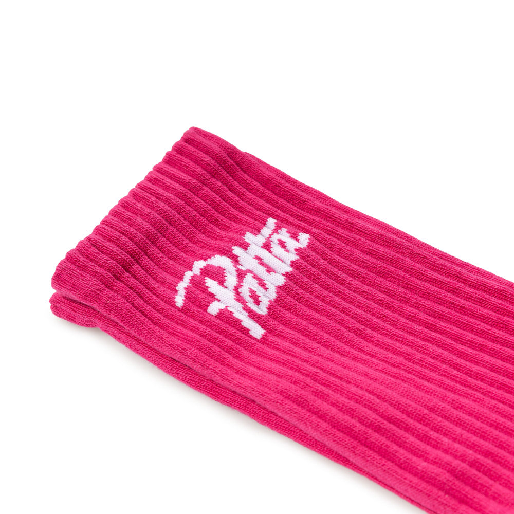 Script Logo Sport Socks | Fuchsia Red