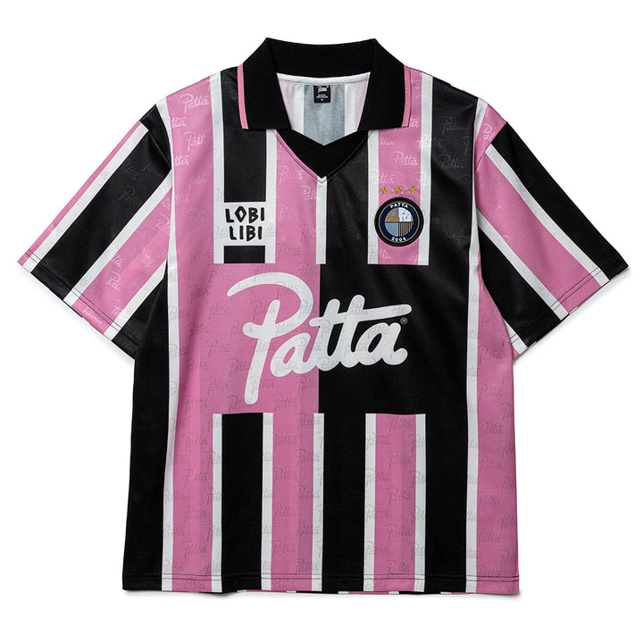 Patta Stripe Football Jersey | Begonia Pink