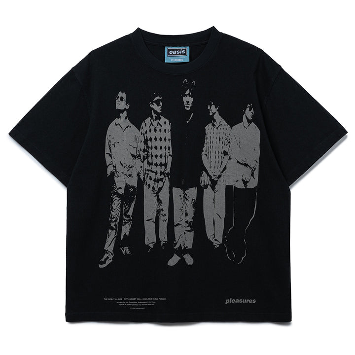 Pleasures x Oasis Definitely Heavyweight Tee | Faded Black