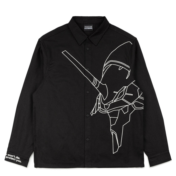 Pleasures x Evangelion Longinus Work Shirt | Black