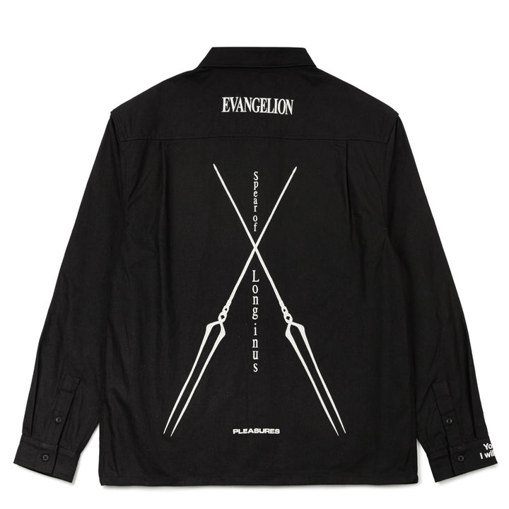 Pleasures x Evangelion Longinus Work Shirt | Black