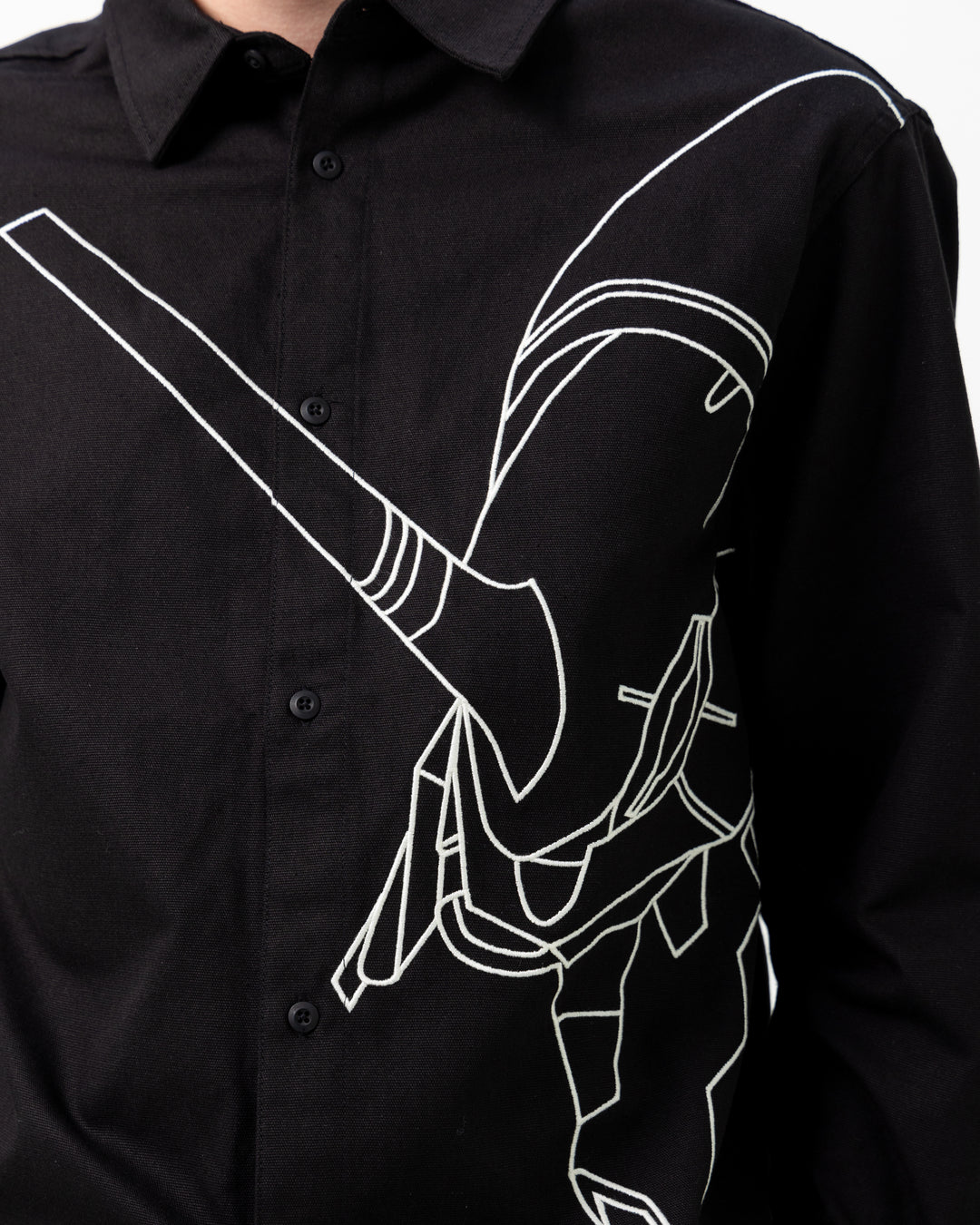 Pleasures x Evangelion Longinus Work Shirt | Black