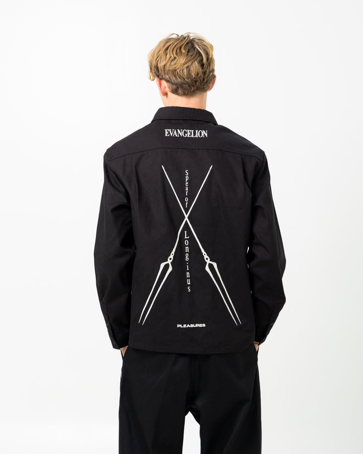 Pleasures x Evangelion Longinus Work Shirt | Black