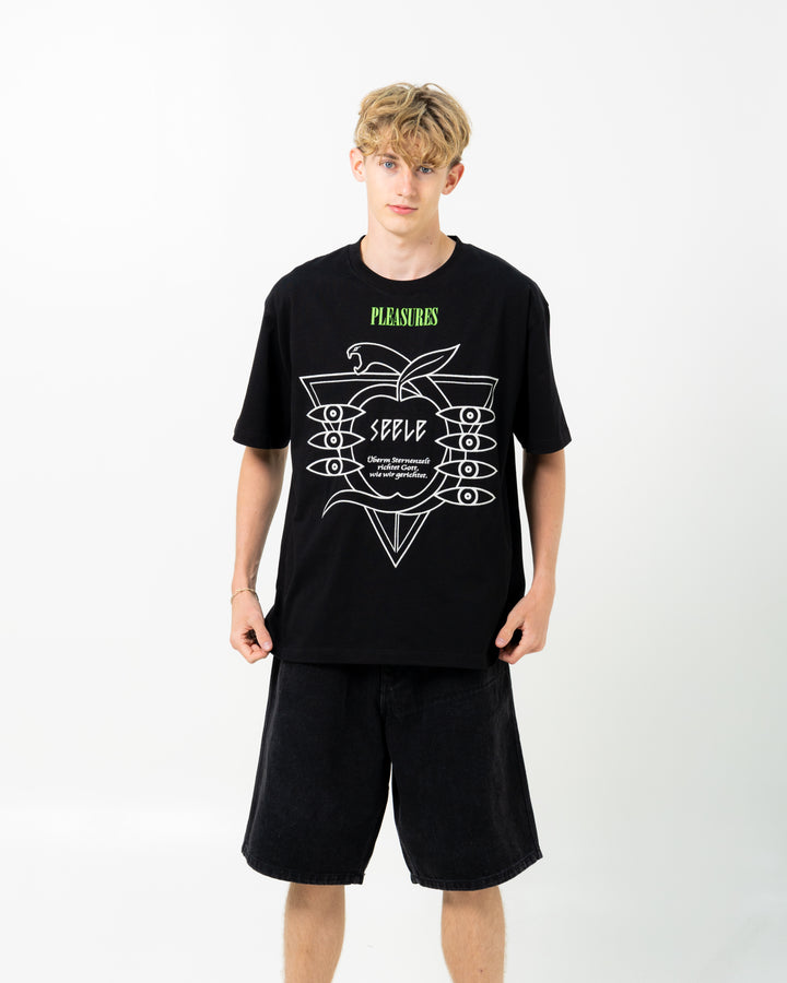 Pleasures x Evangelion Seele Heavyweight Tee | Black