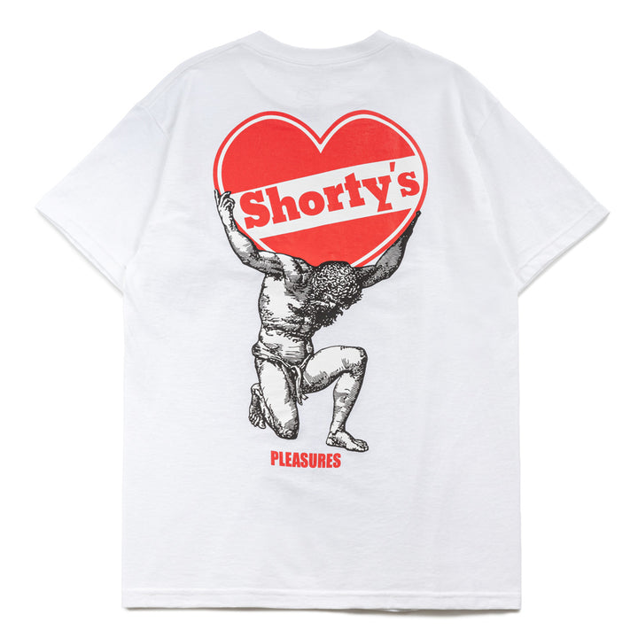 Pleasures x Shorty's Atlas Tee | White