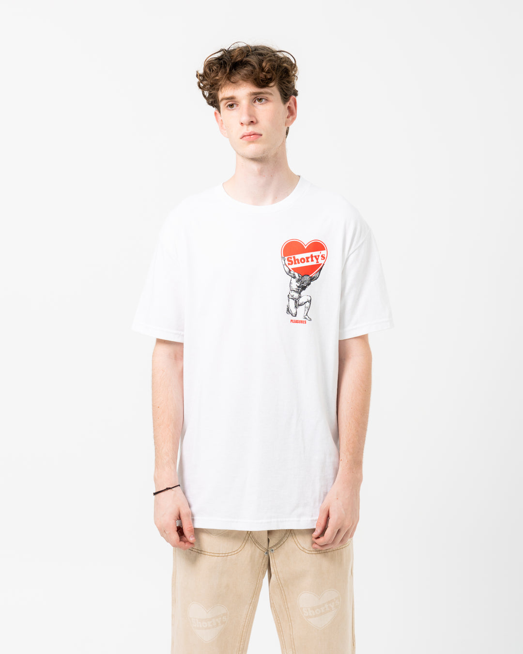 Pleasures x Shorty's Atlas Tee | White