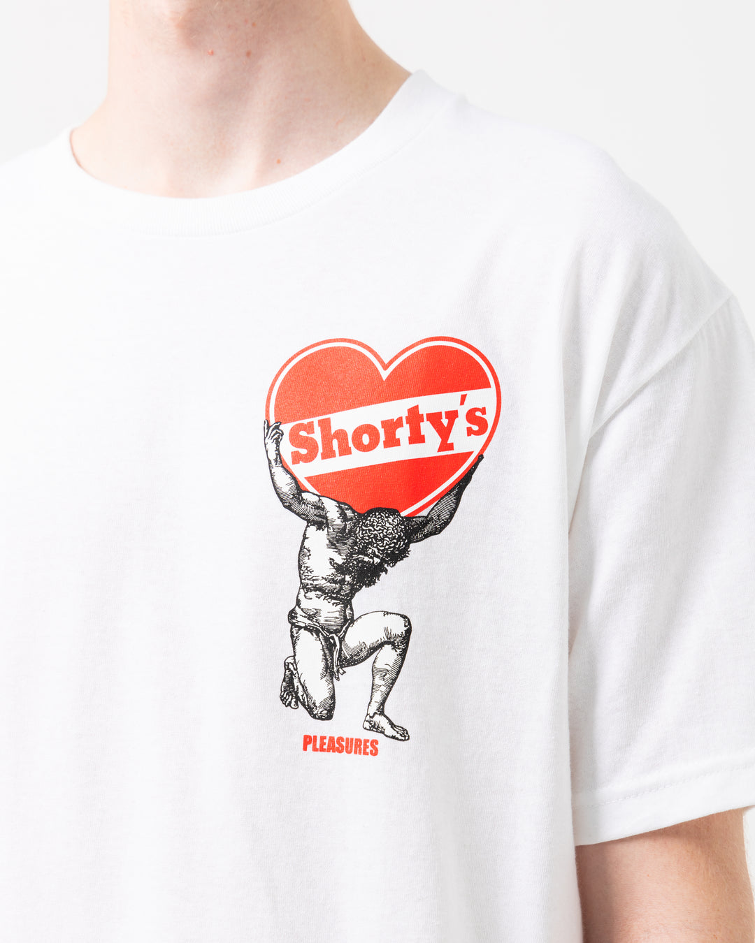 Pleasures x Shorty's Atlas Tee | White