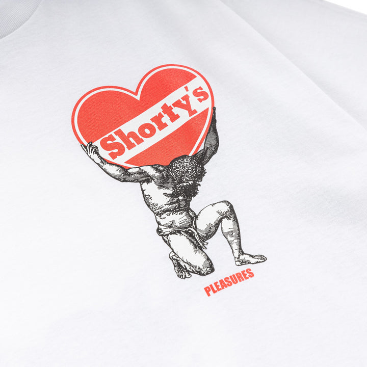 Pleasures x Shorty's Atlas Tee | White