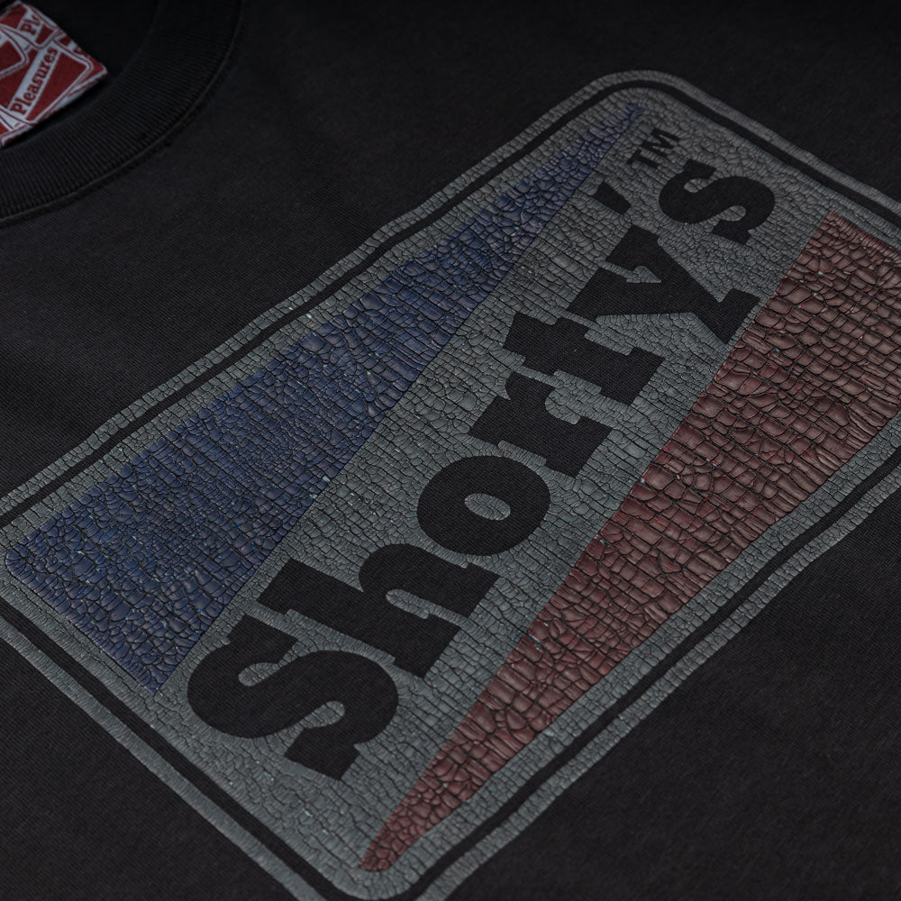 Pleasures x Shorty's Box Logo Heavyweight Tee | Black