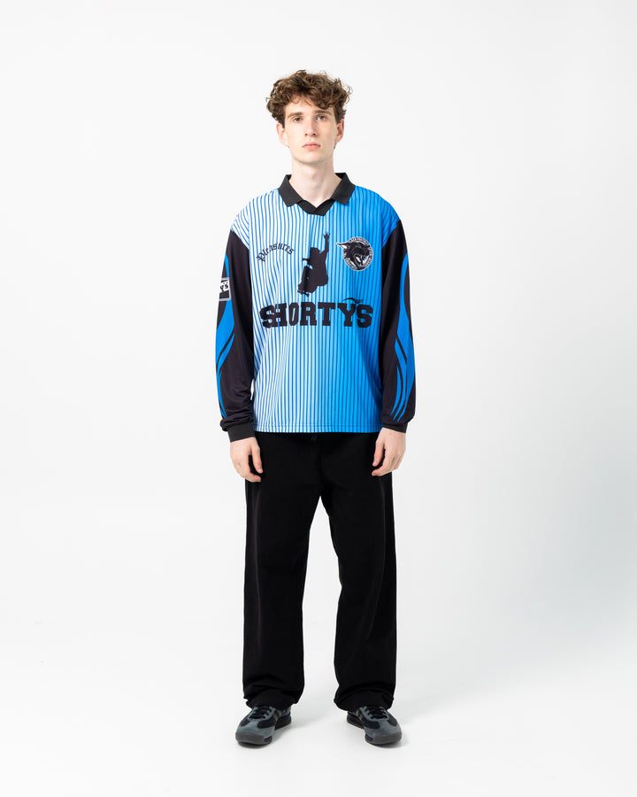 Pleasures x Shorty's Dream Goalie Jersey L/S Tee | Blue