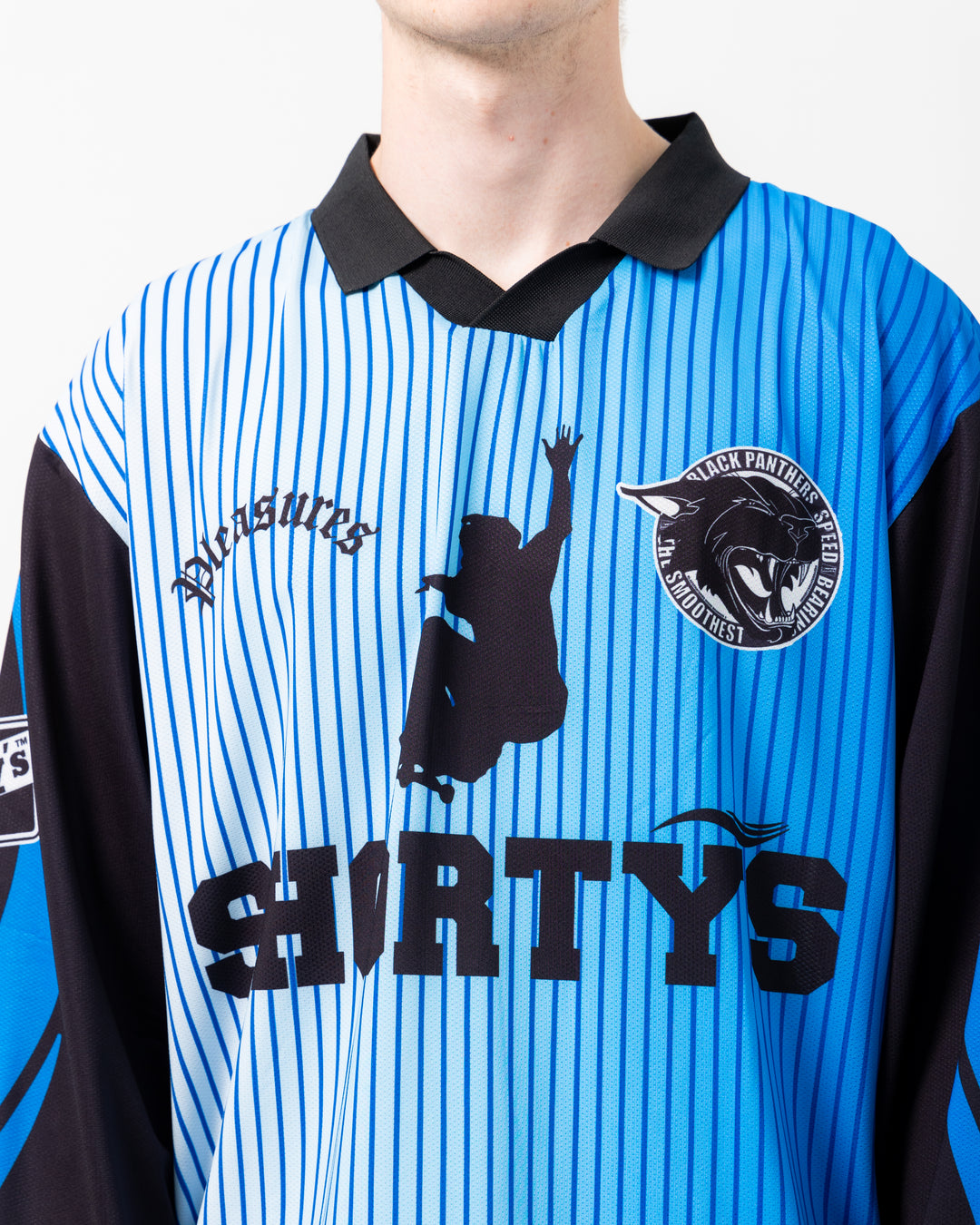 Pleasures x Shorty's Dream Goalie Jersey L/S Tee | Blue