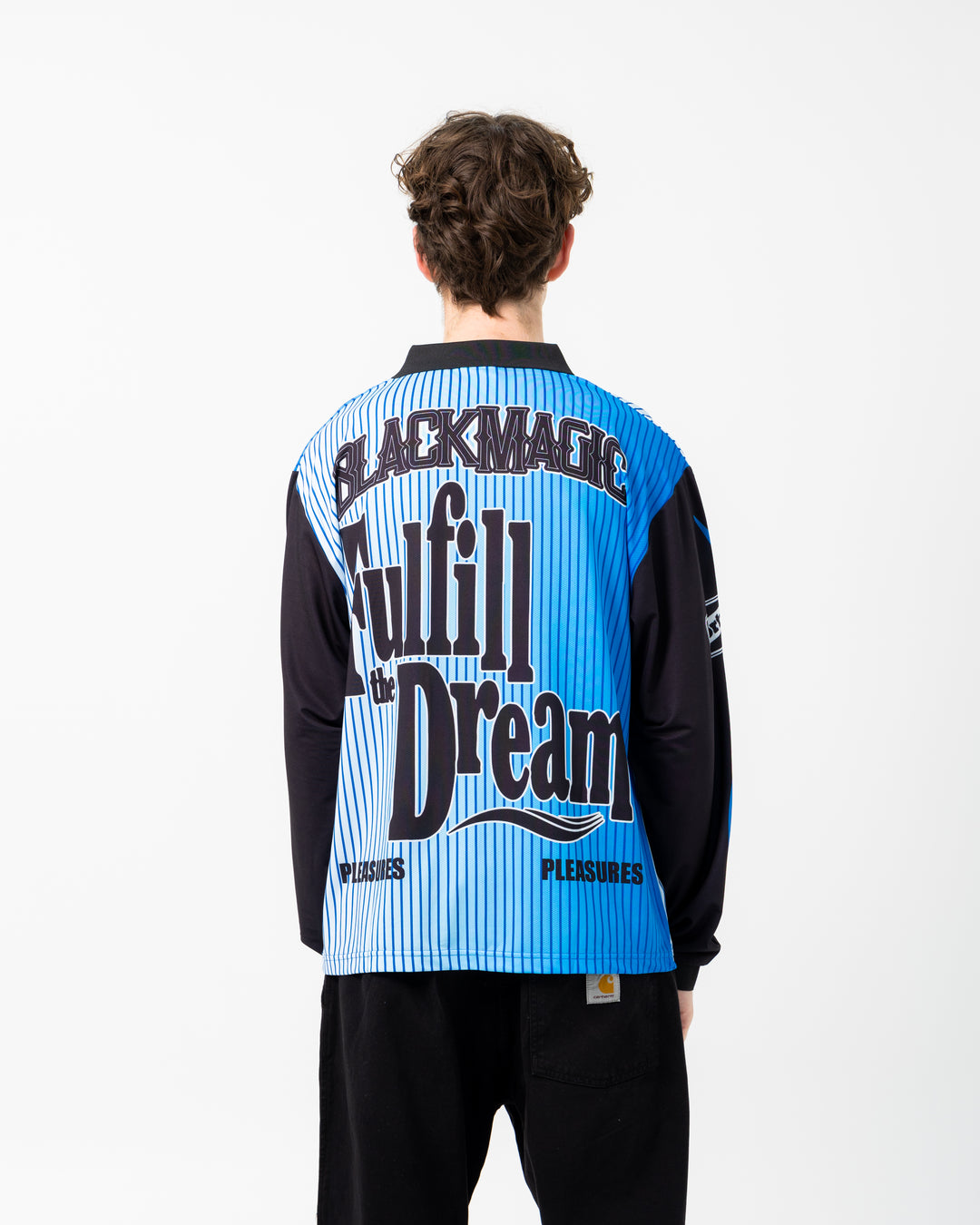 Pleasures x Shorty's Dream Goalie Jersey L/S Tee | Blue