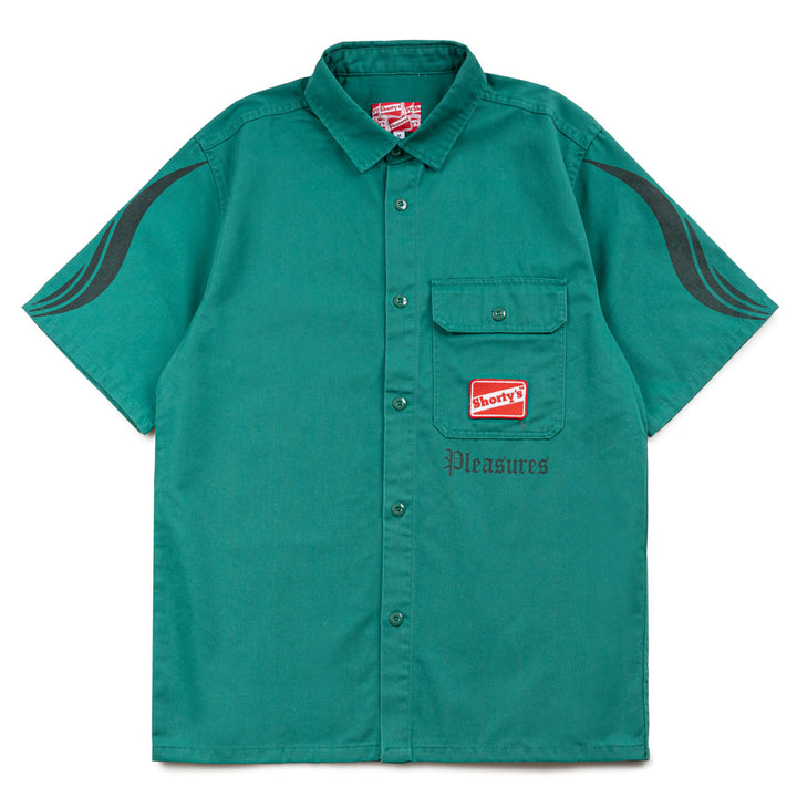 Pleasures x Shorty's Gutierrez Work Shirt | Green