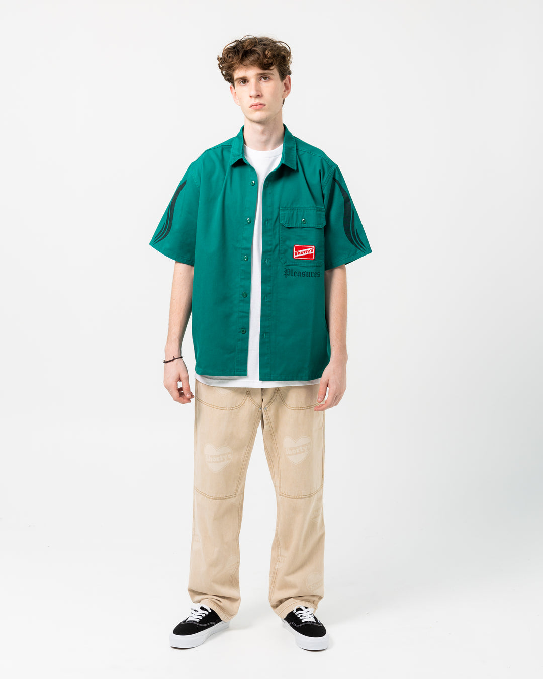 Pleasures x Shorty's Gutierrez Work Shirt | Green