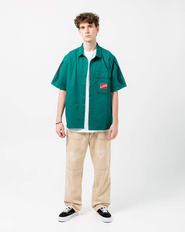 Pleasures x Shorty's Gutierrez Work Shirt | Green