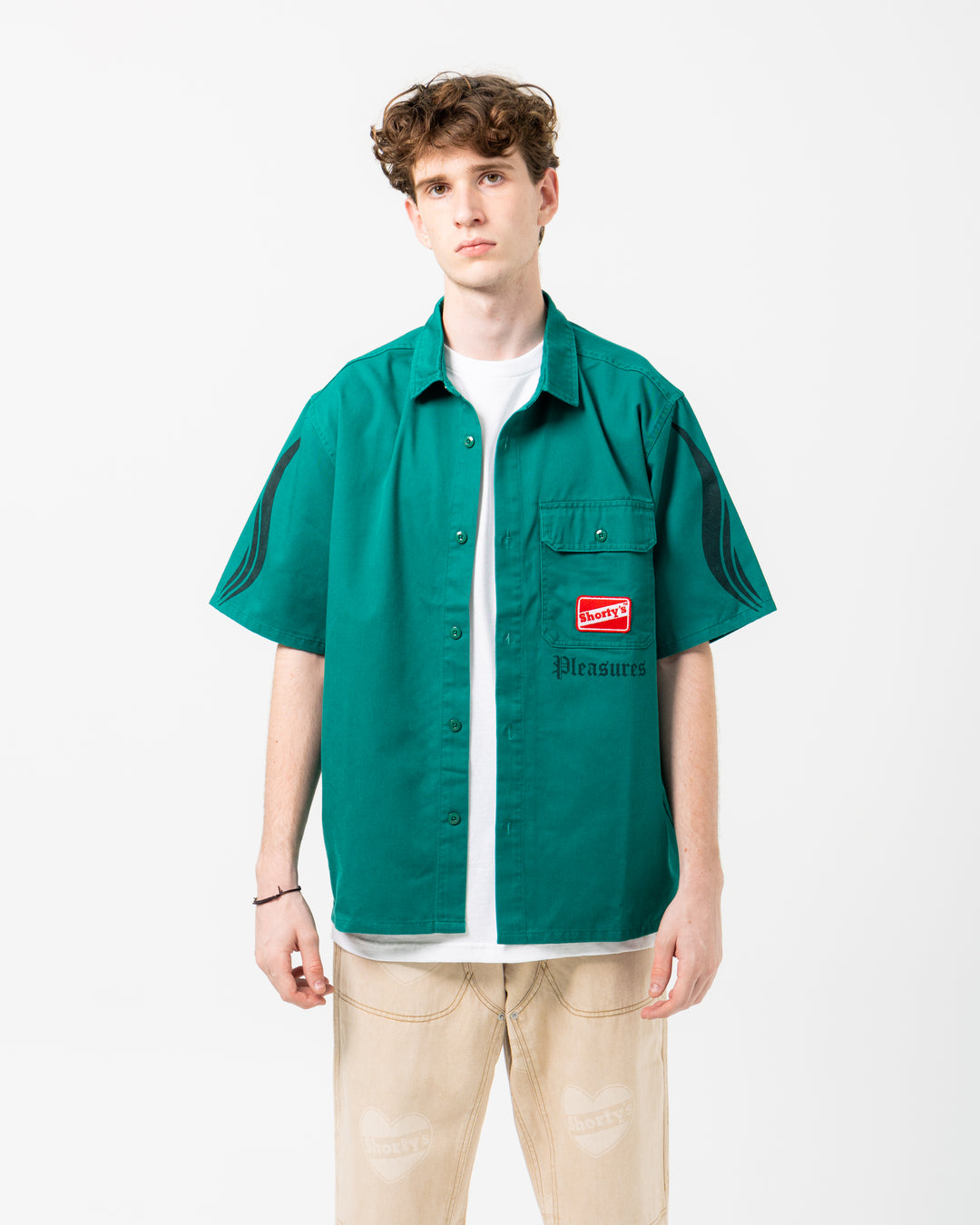 Pleasures x Shorty's Gutierrez Work Shirt | Green