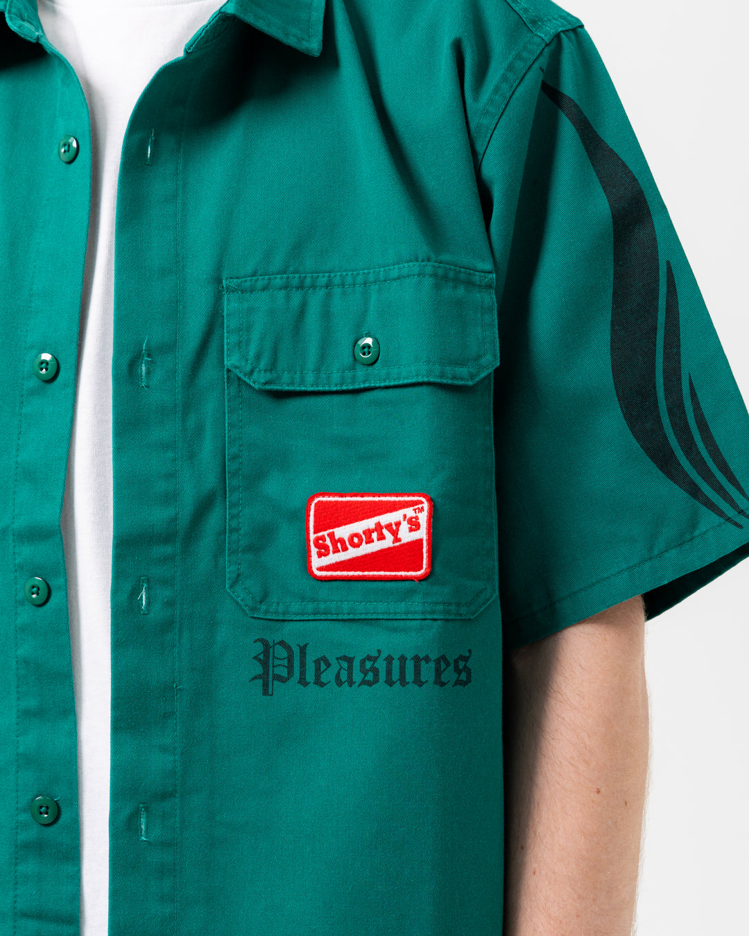 Pleasures x Shorty's Gutierrez Work Shirt | Green