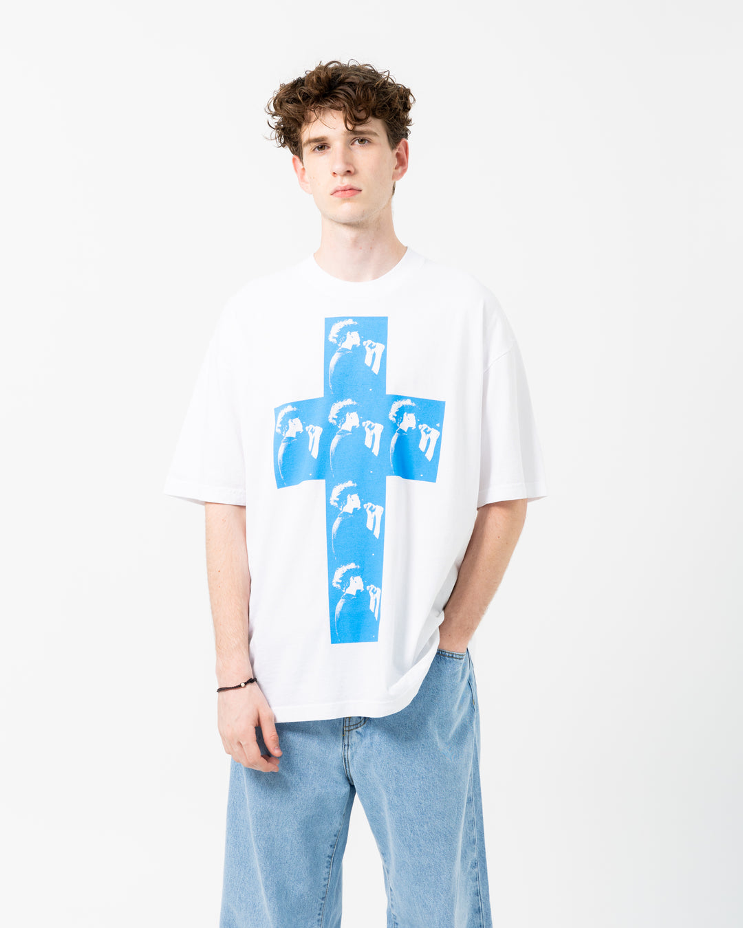 Pleasures x The Jesus And Mary Chain Cross Tee | White