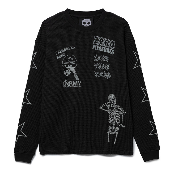 Pleasures x Zero Misled Thermal L/S Tee | Black