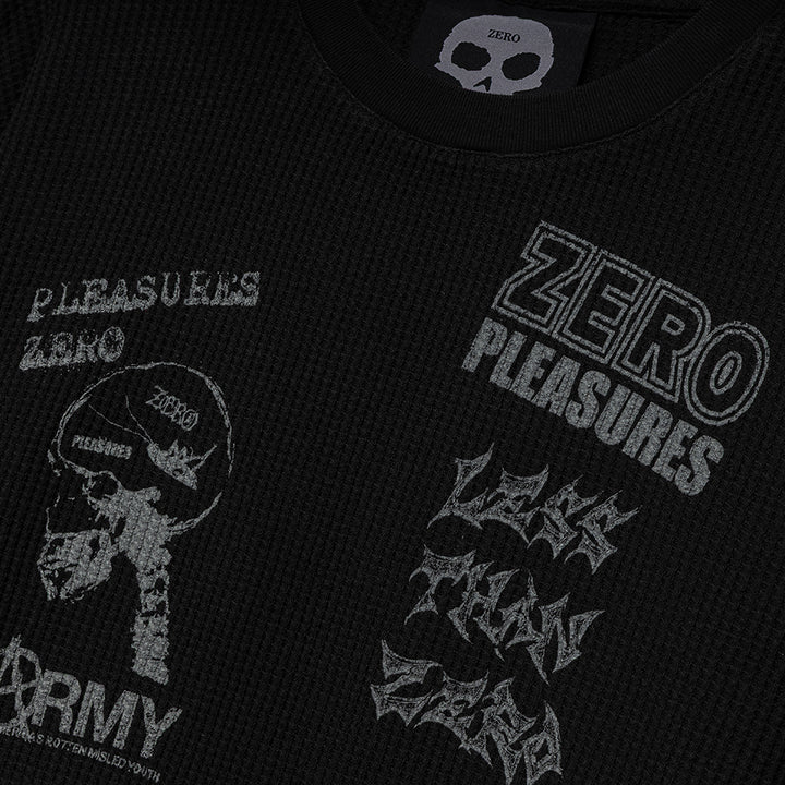 Pleasures x Zero Misled Thermal L/S Tee | Black