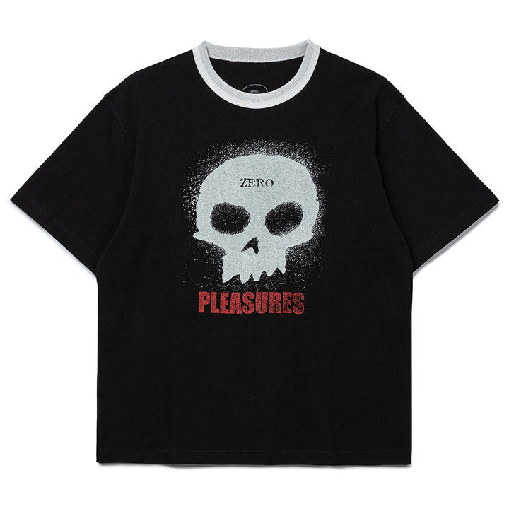 Pleasures x Zero Single Skull Heavyweight Tee | Black