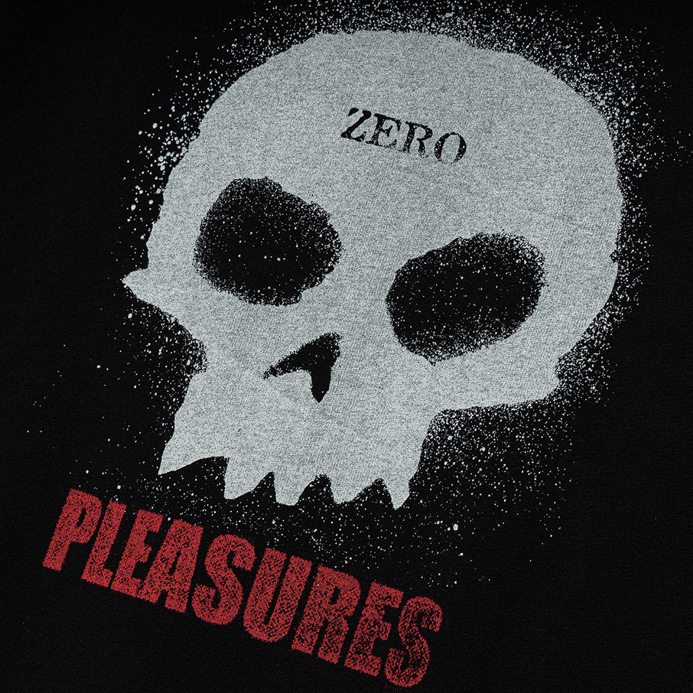 Pleasures x Zero Single Skull Heavyweight Tee | Black