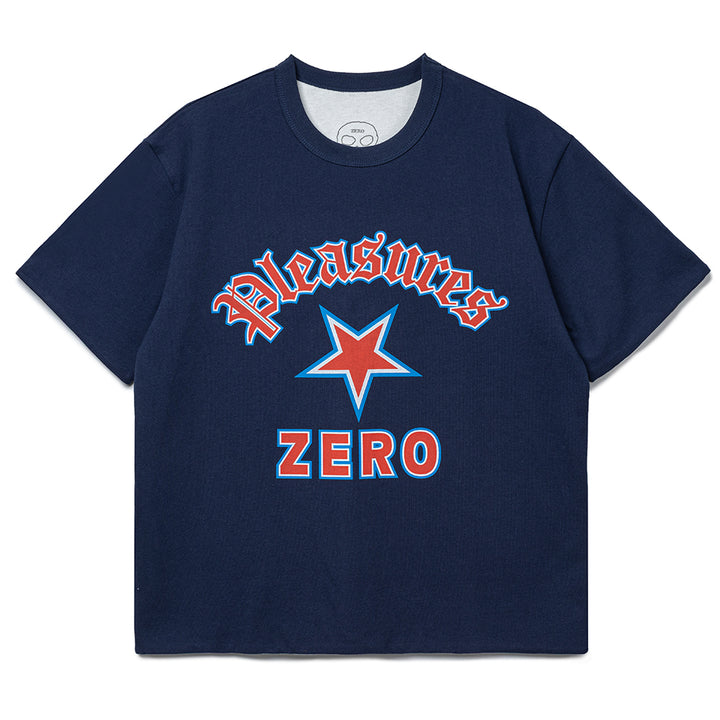 Pleasures x Zero Stars Reversible Tee | Navy