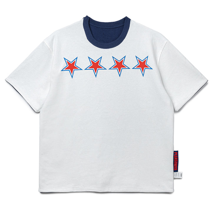 Pleasures x Zero Stars Reversible Tee | Navy