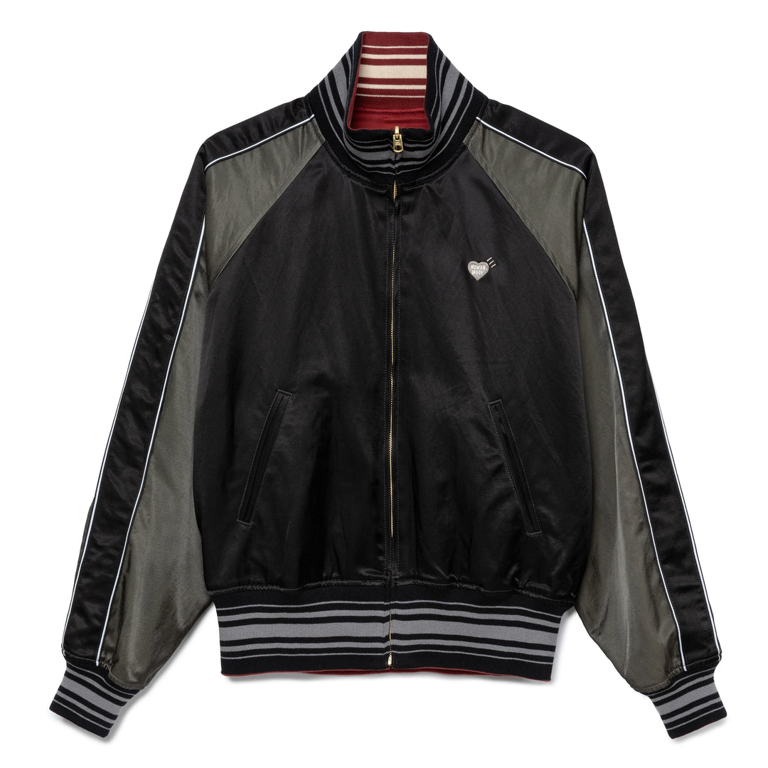 Reversible Satin Jacket | Burgundy