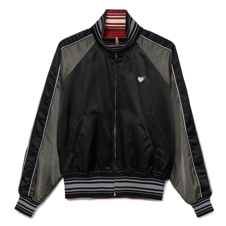 Reversible Satin Jacket | Burgundy