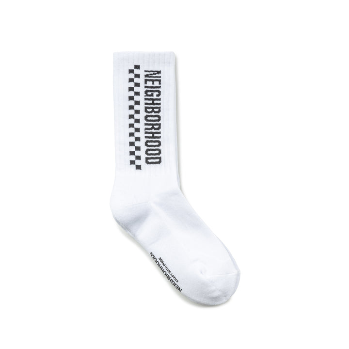 CI Checker Socks | White