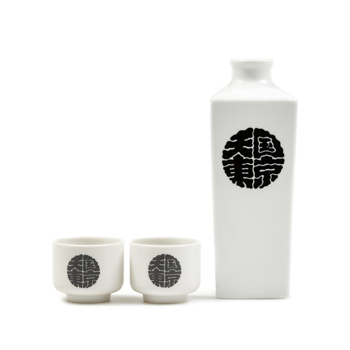 Sake Bottle & Cup | White