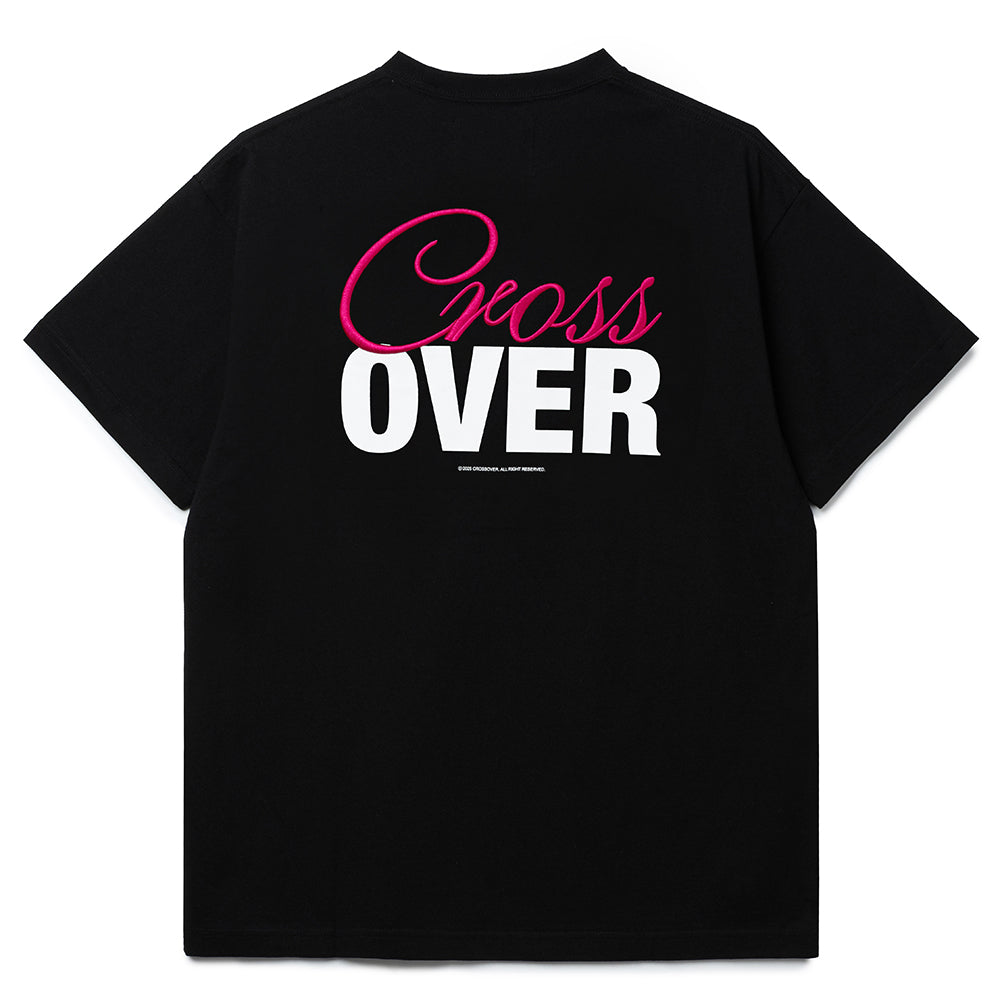 Seasonal Graphic Cursive Tee | Black