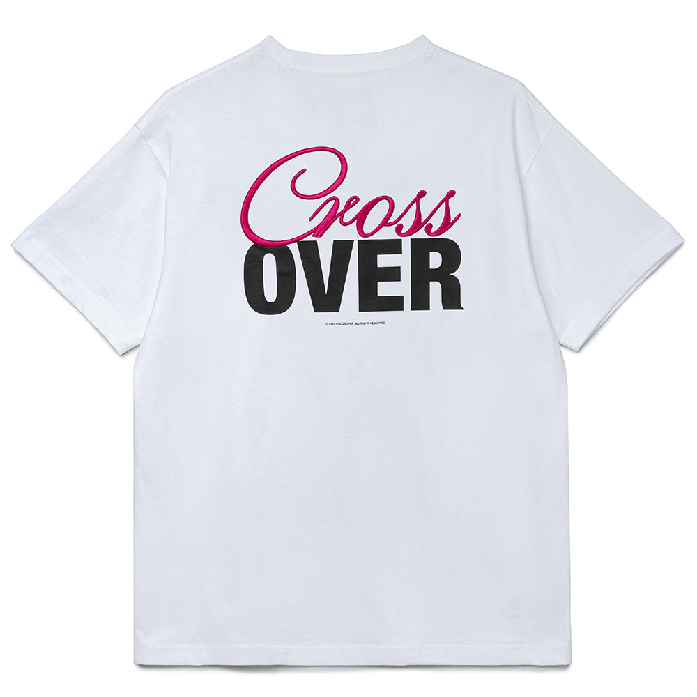 Seasonal Graphic Cursive Tee | White