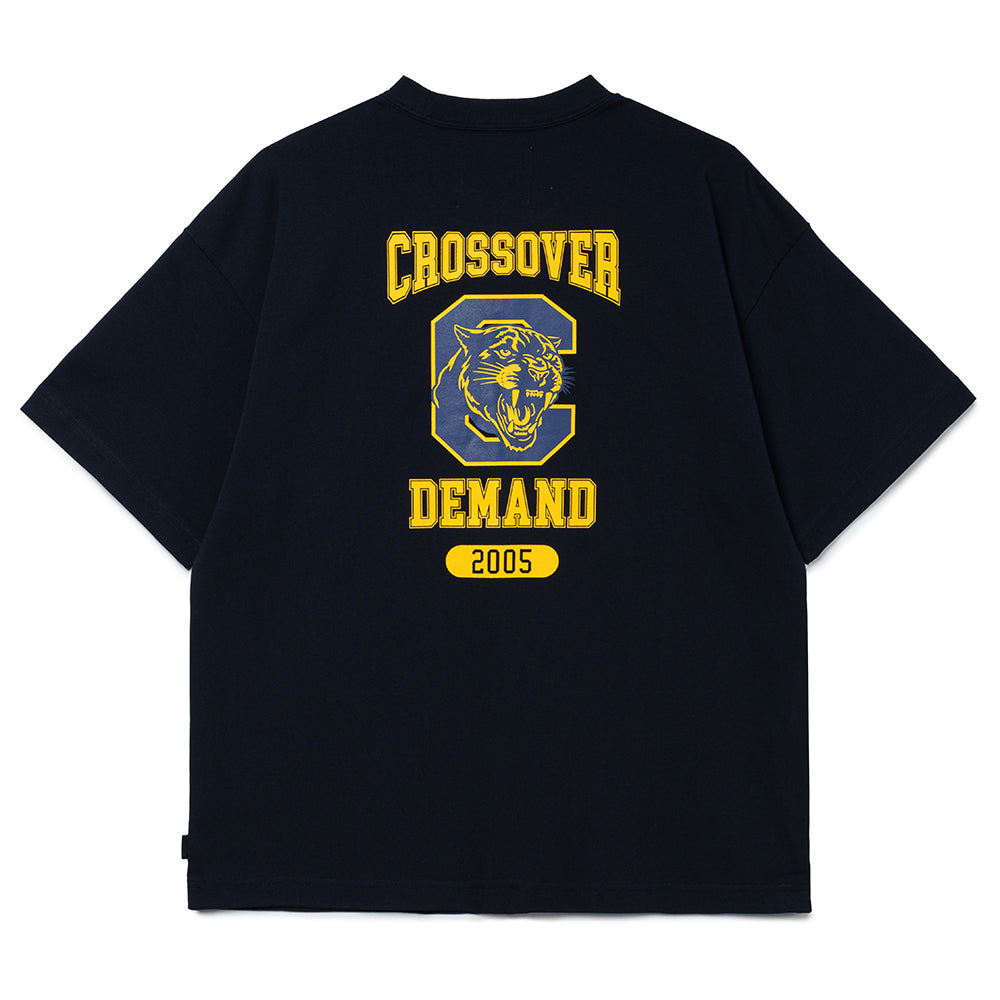 Seasonal Graphic Panther Varsity Tee | Navy