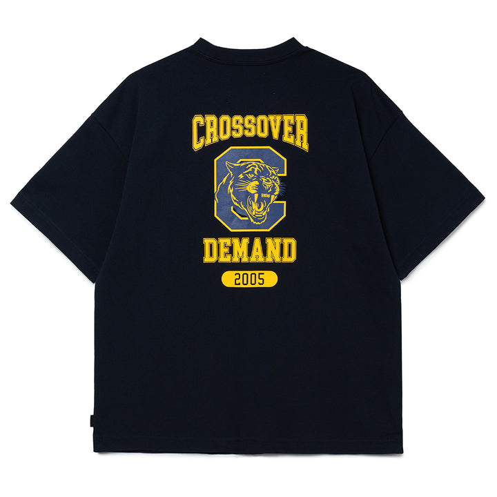Seasonal Graphic Panther Varsity Tee | Navy