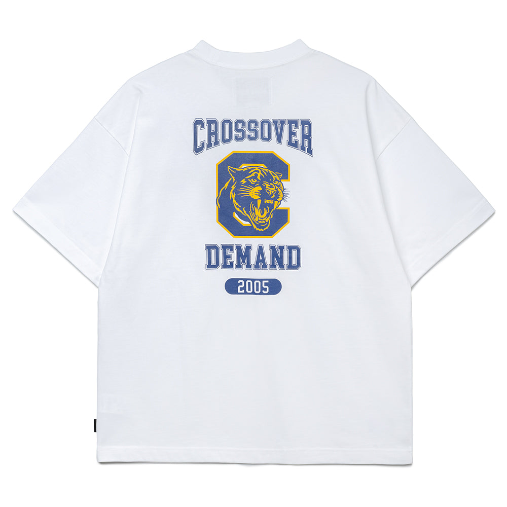 Seasonal Graphic Panther Varsity Tee | White