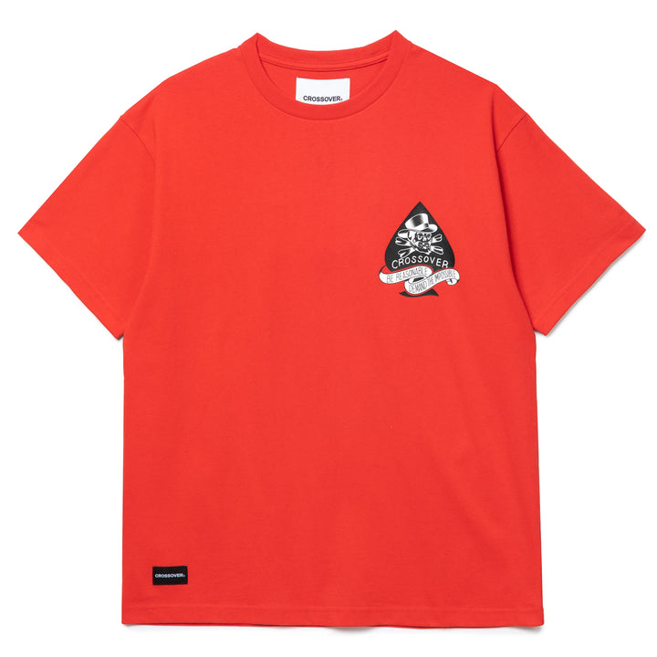 Seasonal Tattoo Spade Skull Tee | Red