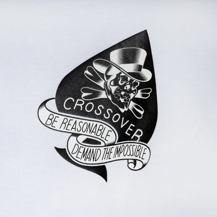 Seasonal Tattoo Spade Skull Tee | White