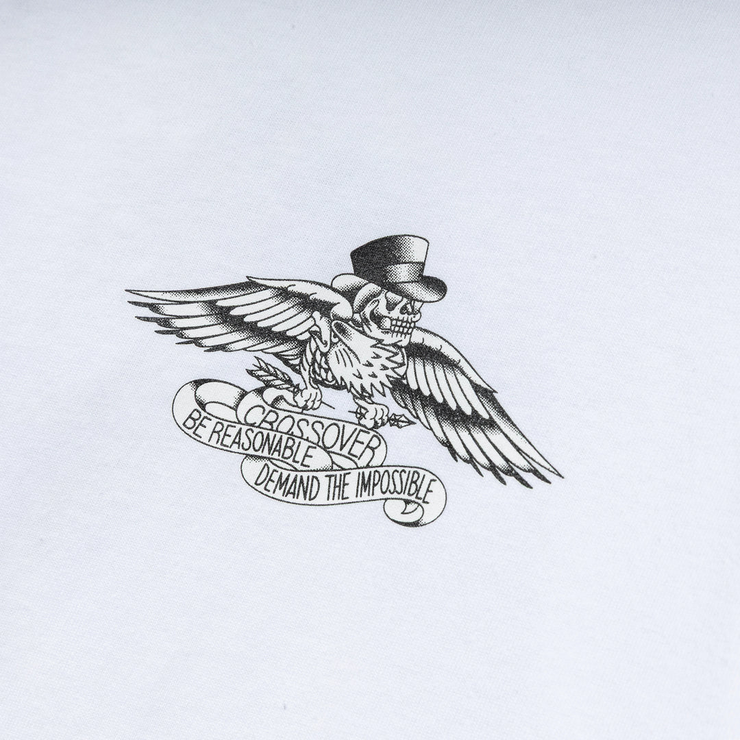 Seasonal Tattoo Storm Feather Tee | White