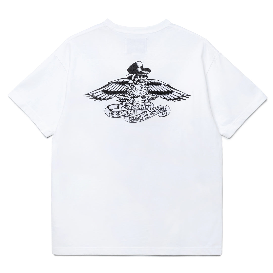 Seasonal Tattoo Storm Feather Tee | White