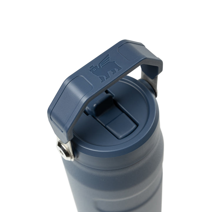 IceFlow™ Bottle with Flip Straw Lid 24oz | Navy