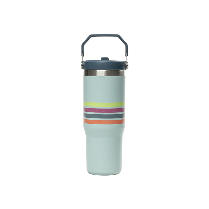 Varsity Iceflow™ Flip Straw Tumbler 30oz | Seafoam Stripe