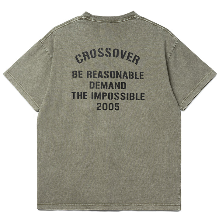 Stencil Military Demand Division Tee | Green Fade