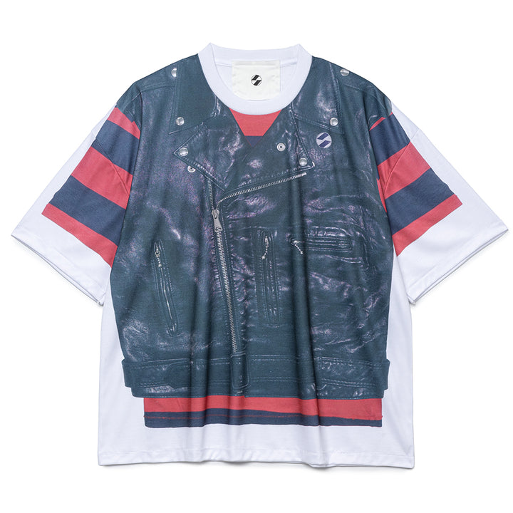 Moto Border OS Tee | White