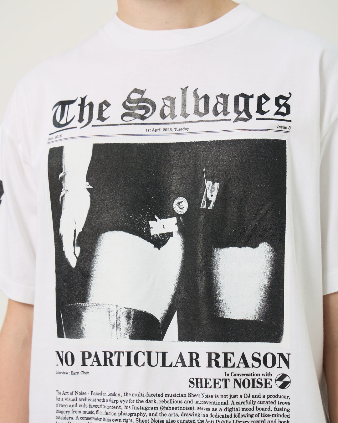 The Salvages x Sheet Noise No Particular Reason Tee | White