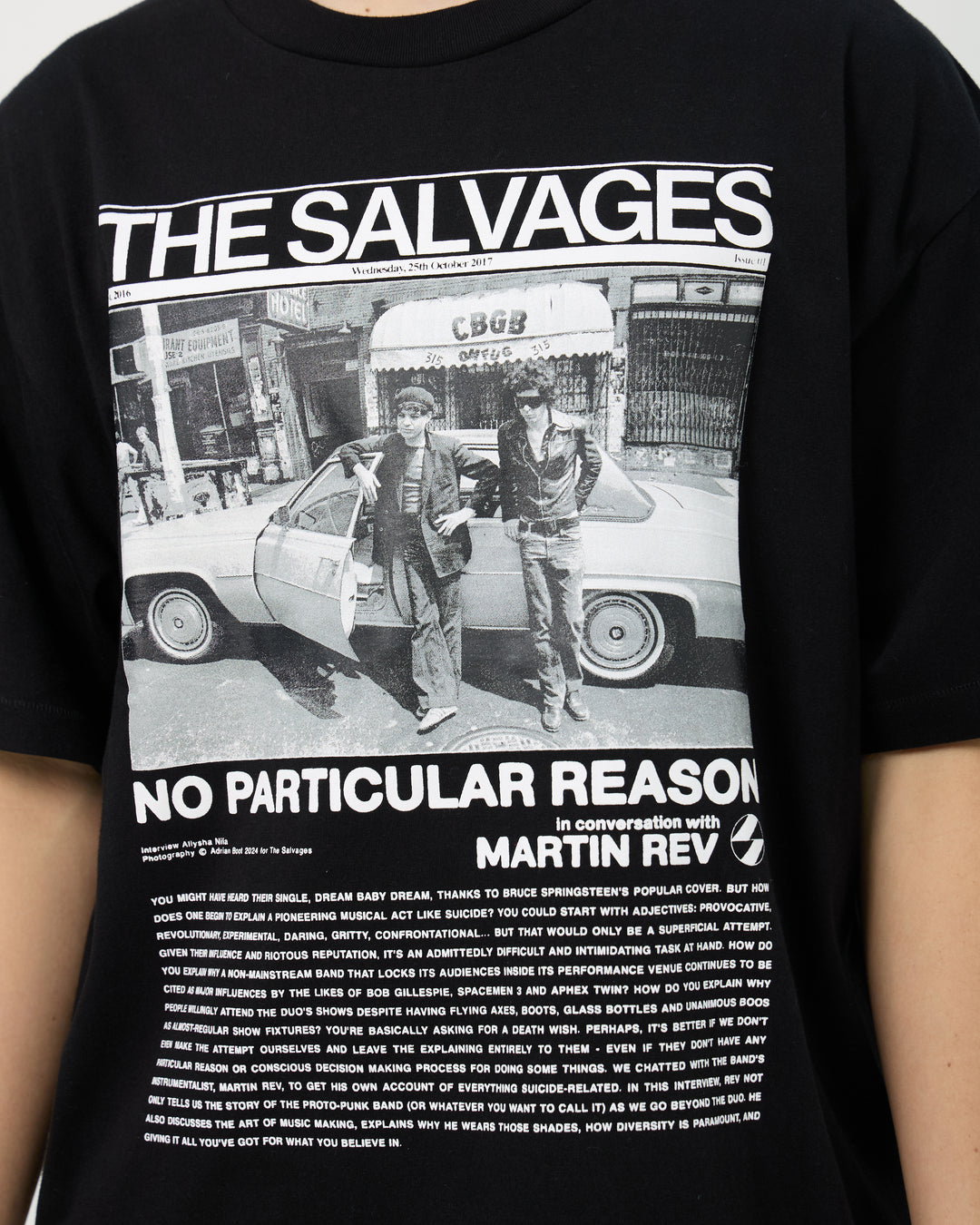 The Salvages x Suicide No Particular Reason Tee | Black