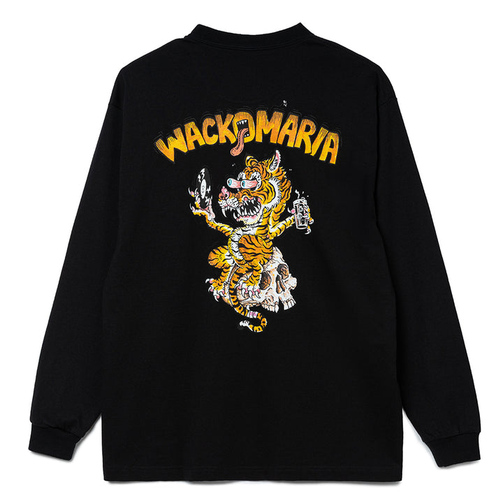 Wacko Maria x Tim Lehi Washed Heavy Weight Crew Neck Type-1 L/S Tee | Black