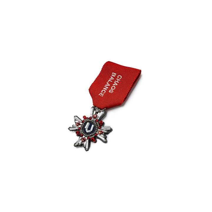 Undercover Medal Brooch | Red