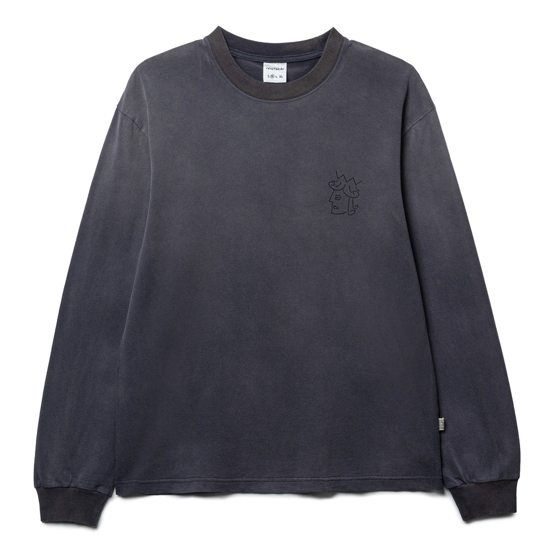 Sunfaded QH L/S Tee | Black